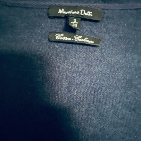 Mossimo Dutti Blue Cardigan With Elbow Patches - Picture 3 of 4